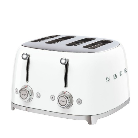 Тостер на 4 скибочки (4х4) Smeg Retro Style White (TSF03WHEU)