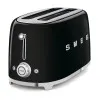 Тостер на 4 скибочки (2х4) Smeg Retro Style Black (TSF02BLEU)