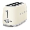 Тостер на 4 скибочки (2х4) Smeg Retro Style Creamy (TSF02CREU)