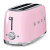 Тостер на 4 скибочки (2х4) Smeg Retro Style Pink (TSF02PKEU)