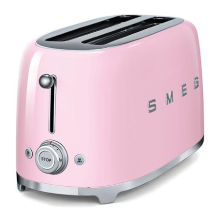 Тостер на 4 скибочки (2х4) Smeg Retro Style Pink (TSF02PKEU)