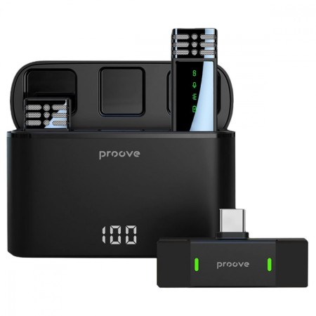 Бездротовий петличний мікрофон Proove Record Type-C (Black)