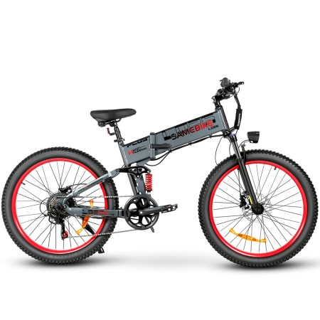 Електровелосипед Samebike LO26 Plus (1000 Вт; 15 А*год; 48 В), колеса 26'', з ручкою газу, сірий