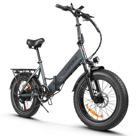 Електровелосипед Samebike LOTDM200-II (750 Вт, 13 А*год, 48 В), колеса 20'', з ручкою газу, сірий