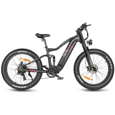 Електровелосипед Samebike RS-A08-II (1000 Вт, 17 А*год, 48 В), колеса 26'', з ручкою газу, чорний