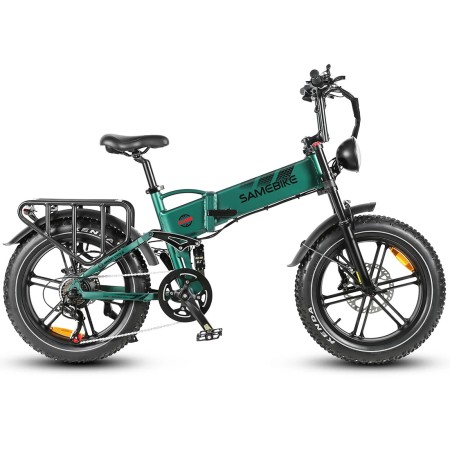 Електровелосипед Samebike RS-A02 (750 Вт, 17 А*год, 48 В), колеса 20'', з ручкою газу, зелений