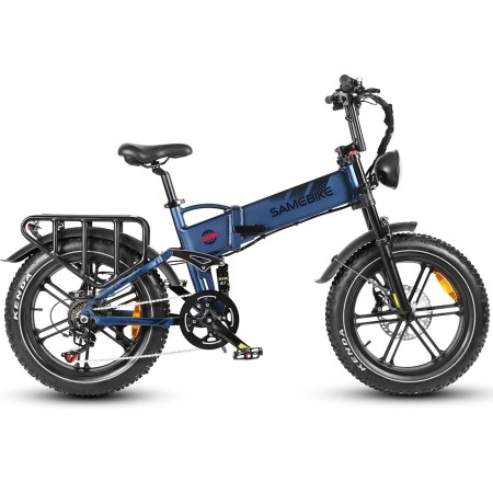 Електровелосипед Samebike RS-A02 (750 Вт, 17 А*год, 48 В), колеса 20'', з ручкою газу, синій