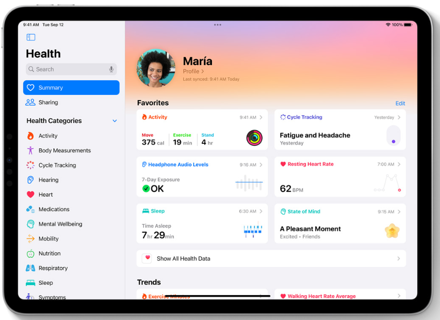 health для iPadOS 17